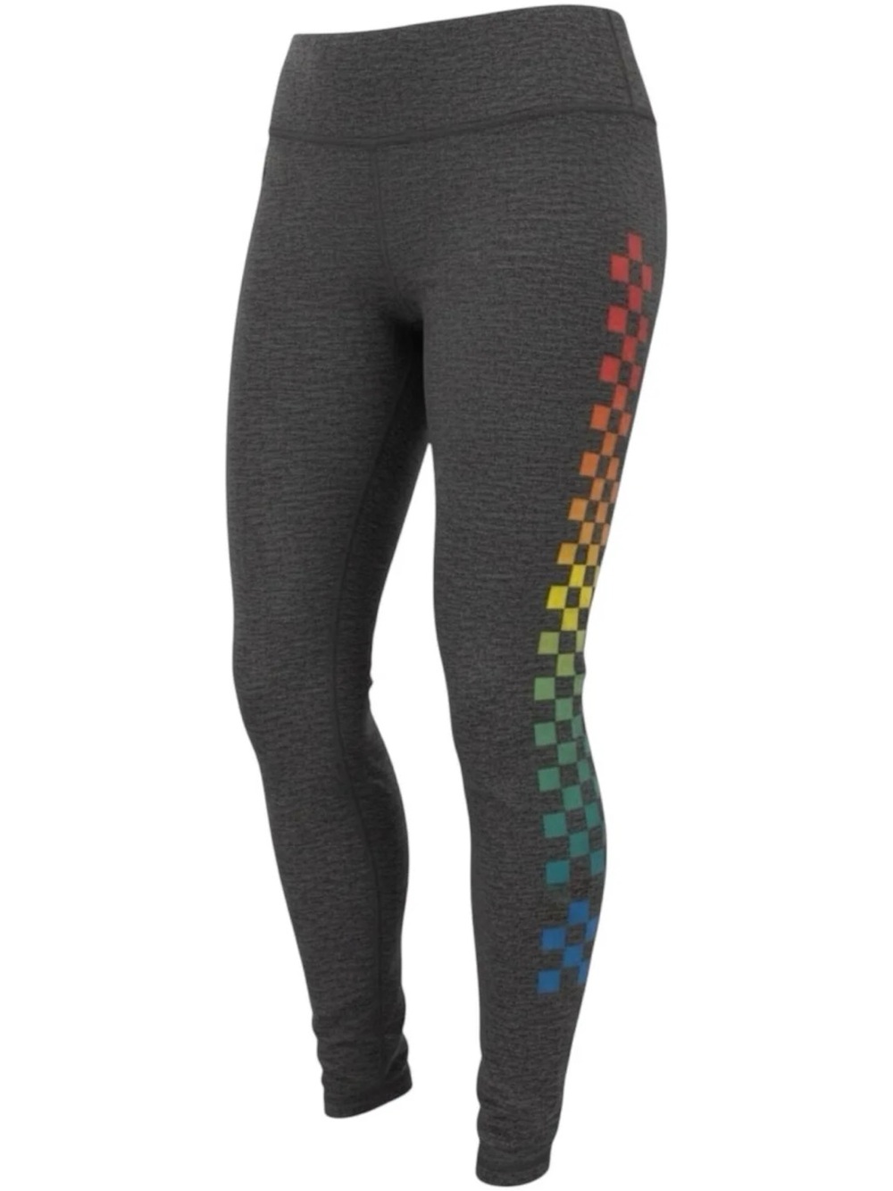 Aviator Nation Charcoal Rainbow Check Full Length Leggings size Small $138